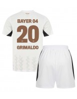 Bayer Leverkusen Alejandro Grimaldo #20 Bortedraktsett Barn 2024-25 Korte ermer (+ bukser)